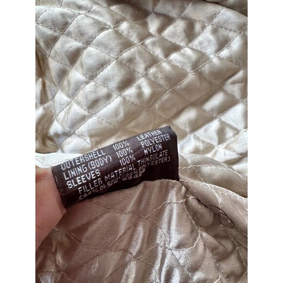 Vintage WILSONS Adventure Bound Brown Leather Aviator Bomber Jacket, Size L - Picture 15 of 16